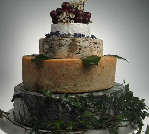 Picture of a Medium Cheese Stack Wedding Cake From The Cheese Society