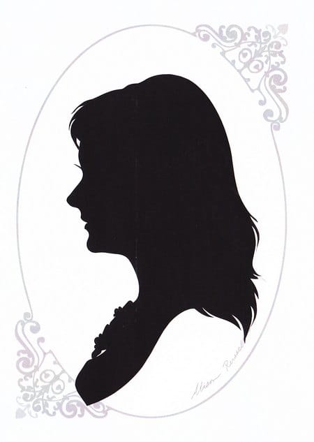 Silhouette produced by silhouette artist Alison Russell