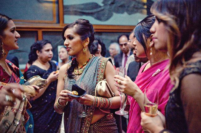 Guests at a Natural History Museum Wedding Reception