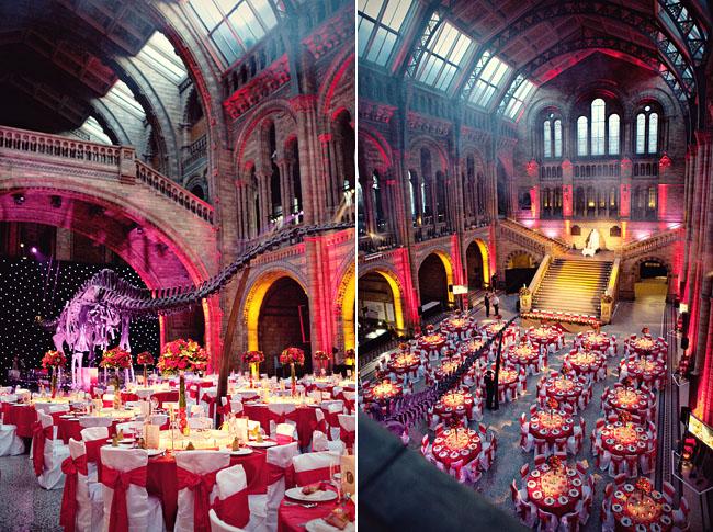 Wedding reception at the Natural History Museum