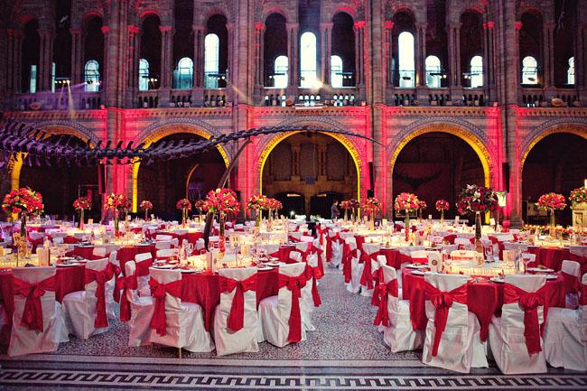 Dinosaur Tail at a Natural History Museum Wedding Reception