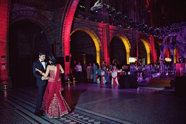 Wedding dance at a Natural History Museum Wedding Reception