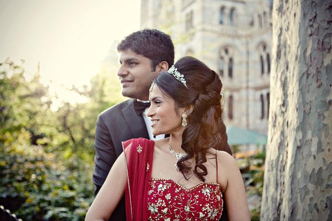 Rita and Rushin before their Natural History Museum Wedding Reception