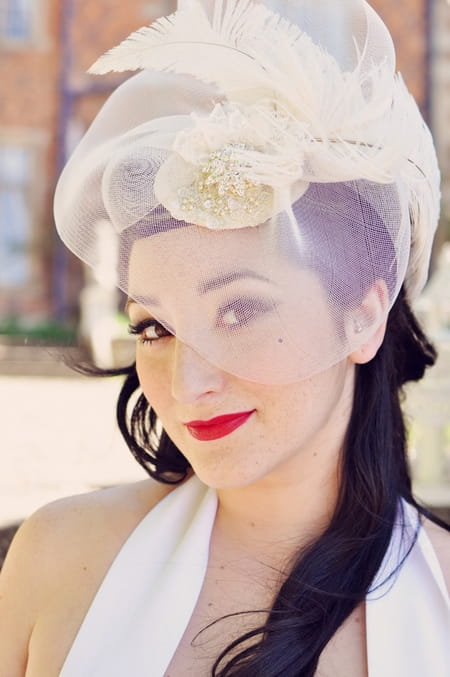 Close up of vintage headdress - Vintage Wedding Shoot