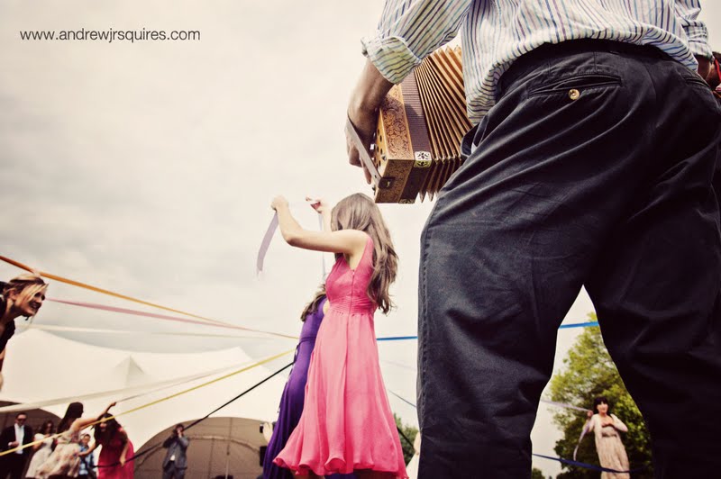 Maypole dancing at a wedding by Andrew J R Squires Photography