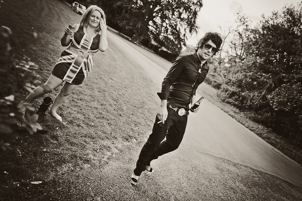 Wedding guest dressed as Geri Halliwell - Martins Kikulis Photography