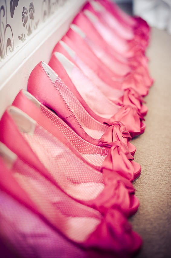 Pink bridesmaids shoes - Martins Kikulis Photography