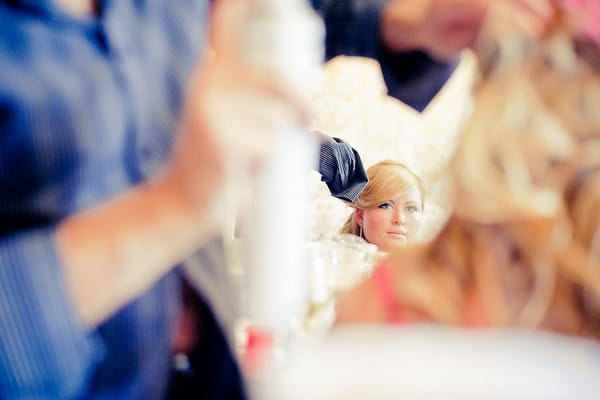 Bride's reflection in a mirror - Martins Kikulis Photography