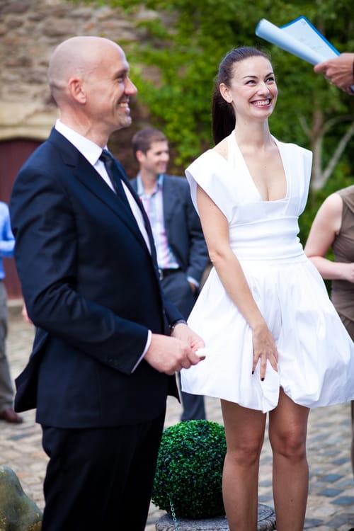 Happy bride and groom - Sam Gibson Wedding Photography