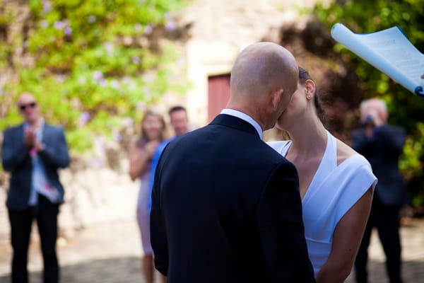 Bride and groom kissing - Sam Gibson Wedding Photography