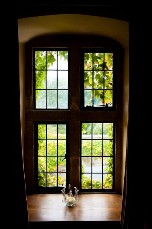 Window looking out of Walton Castle - Sam Gibson Wedding Photography