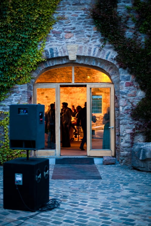 Reception room doors at Walton Castle in Clevedon - Sam Gibson Wedding Photography