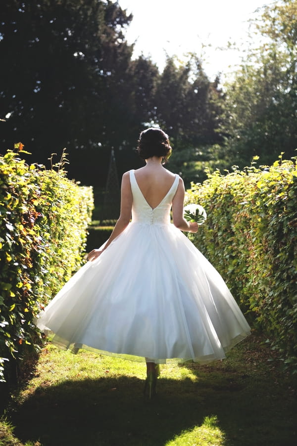 Back of bride wearing Loulou dress - Good Day Sunshine Bridal Shoot