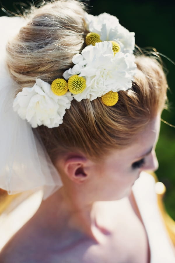 Bride with beehive hairstyle - Good Day Sunshine Bridal Shoot