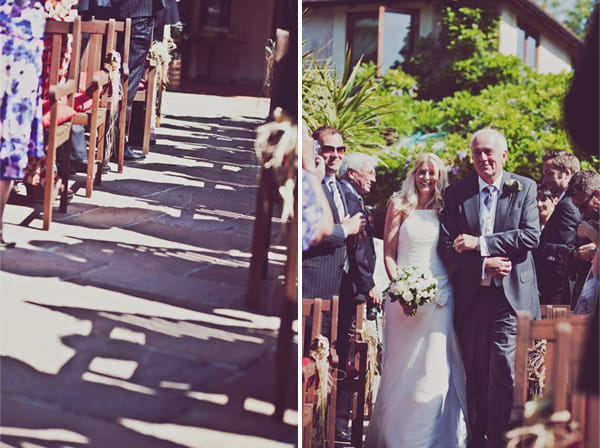 Father walking his bride down the aisle