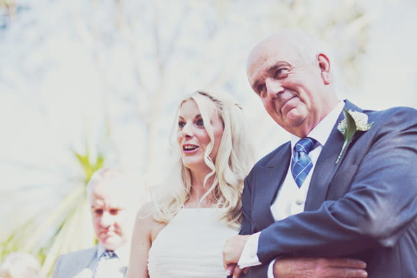 Bride with her father