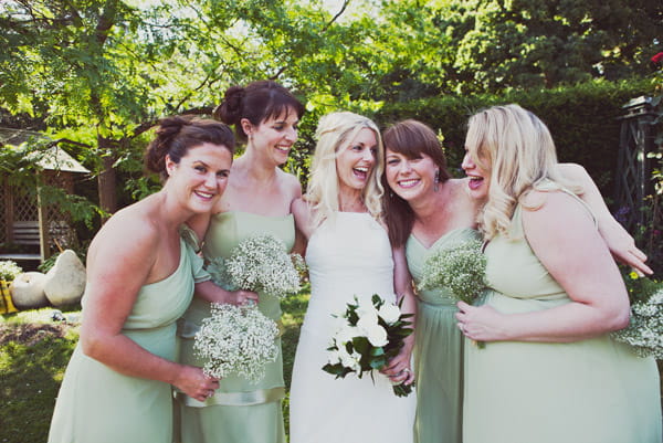 Bride and her bridesmaids