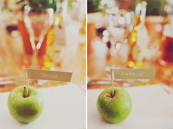 Bride and groom apple place names