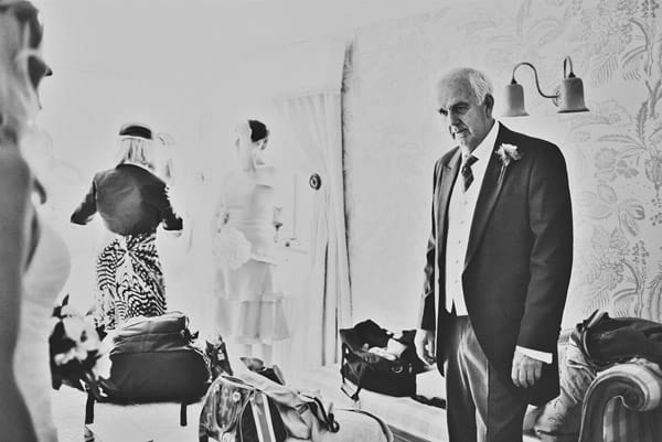 Father of the bride looking at his daughter