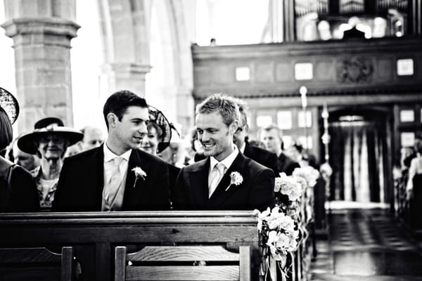 Groom and best man inside wedding ceremony - Picture by Andrew J R Squires Photography