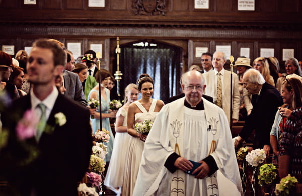 Bride walking into wedding ceremony - Picture by Andrew J R Squires Photography