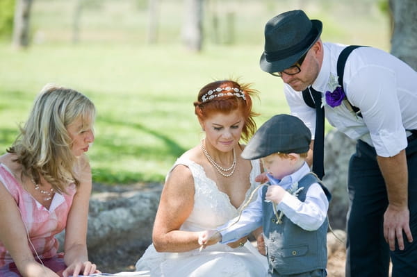 Bride, groom and page boy - Picture by Andrea Sproxton Photography