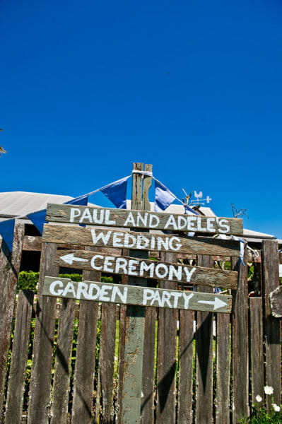 DIY wedding sign - Picture by Andrea Sproxton Photography