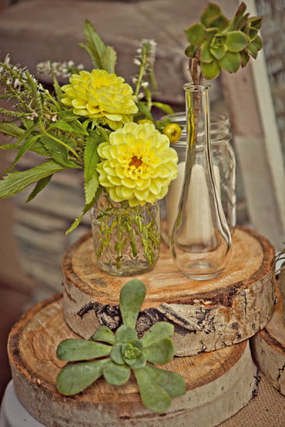 Yellow wedding flowers - Picture by Captured by Aimee