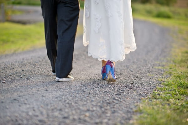 Bride and groom's legs - Picture by Andrea Sproxton Photography