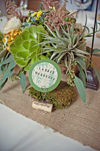 Wedding name place card - Picture by Captured by Aimee