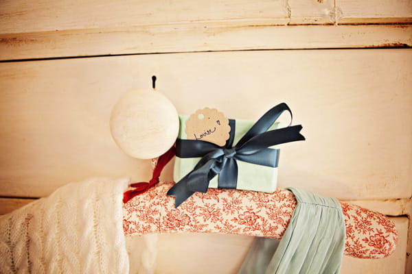 Small wedding gift on coat hanger - Picture by Andrew J R Squires Photography