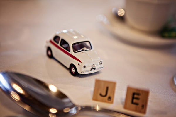 Toy car and scrabble tiles on table - Picture by Andrew J R Squires Photography