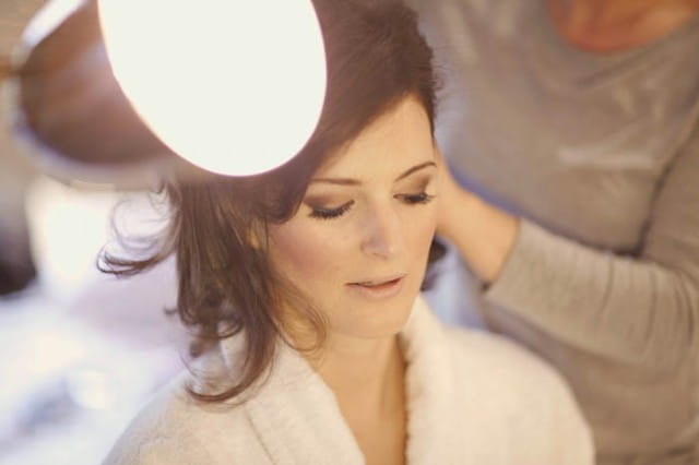 Bride having her hair done - Picture by Laura McCluskey Photography