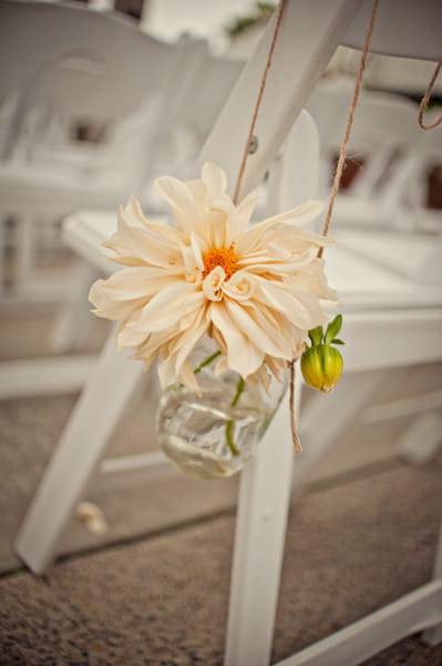 Flower hanging from chair - Picture by Captured by Aimee