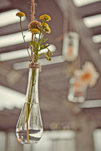 Haning vase of lowers - Picture by Captured by Aimee