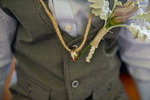 Wedding ring on string around neck - Picture by Andrea Sproxton Photography