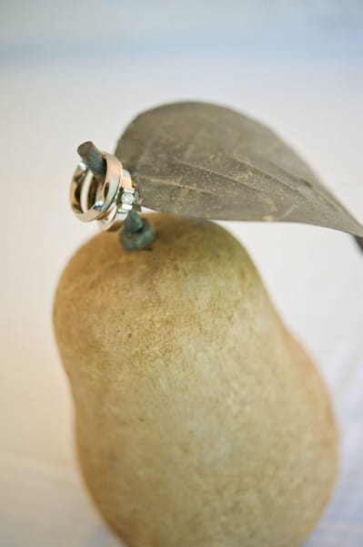 Wedding ring on pear - Picture by Andrea Sproxton Photography