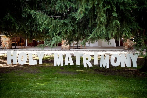 Holy matrimony letters - Picture by Laura Ivanova Photography