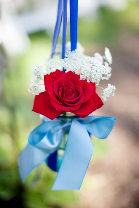 Rose hanging on ribbon - Picture by Laura Ivanova Photography