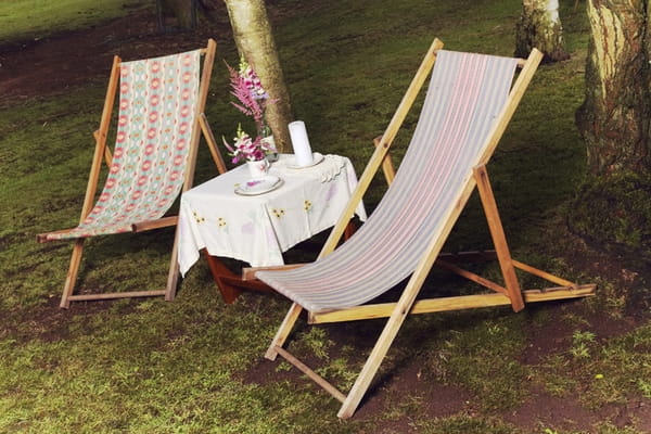 Deck chairs at 1950s wedding - Picture by Ian Shoots Weddings