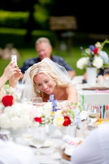 Bride at wedding breakfast - Picture by Laura Ivanova Photography