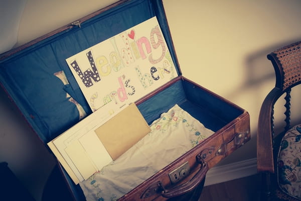 Suitcase for wedding cards - Picture by Ian Shoots Weddings