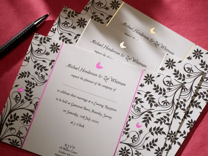 Butterfly wedding stationery from The Letter Press of Cirencester