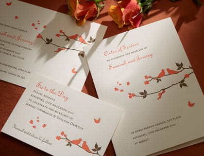 Carolinian wedding stationery from The Letter Press of Cirencester