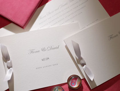 New York wedding stationery from The Letter Press of Cirencester