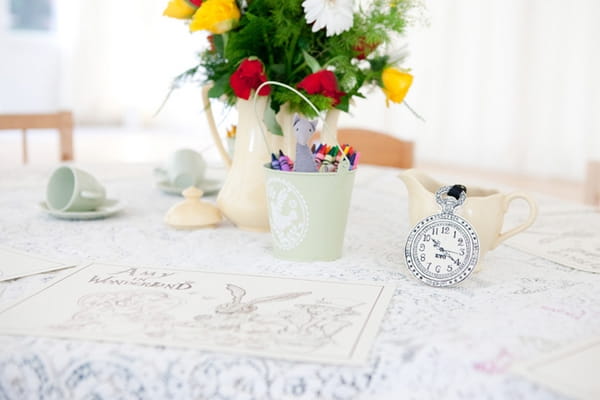 Mad hatters teaparty table decoration - Picture by Hayley Ruth Photography