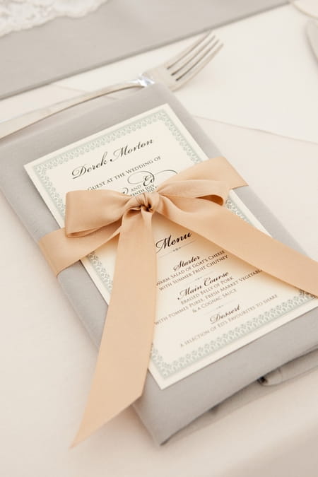 Wedding menu - Picture by Hayley Ruth Photography