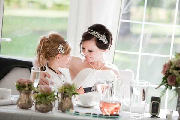 Bride with flower girl - Picture by Hayley Ruth Photography