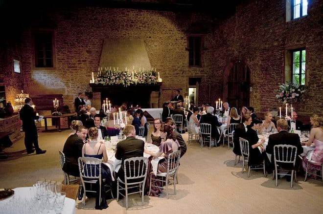 Wedding breakfast at Chateau de Bagnols - Picture by Gill Maheu Photography