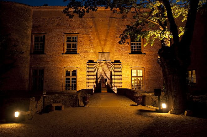 Chateau de Bagnols at night - Picture by Gill Maheu Photography